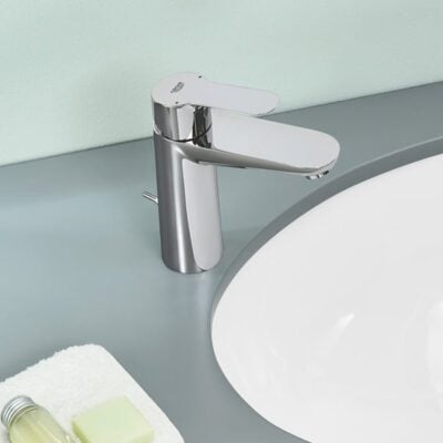 Grohe BauEdge wastafelkraan M-Size met EcoJoy met trekstang-afvoergarnituur chroom 23758000 5 Grohe BauEdge wastafelkraan M-Size met EcoJoy met trekstang-afvoergarnituur chroom 23758000 5