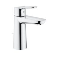 Grohe BauEdge wastafelkraan M-Size met EcoJoy met trekstang- afvoergarnituur chroom 23759000 Grohe BauEdge wastafelkraan M-Size met EcoJoy met trekstang- afvoergarnituur chroom 23759000