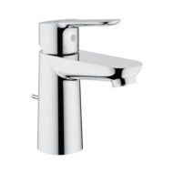 Grohe BauEdge wastafelkraan S-Size met EcoJoy met trekstang-afvoergarnituur chroom 23802000