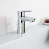 Grohe BauEdge wastafelkraan S-Size met EcoJoy met trekwaste chroom 23328000