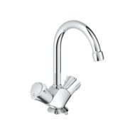 Grohe Costa wastafelkraan met trekstang-afvoergarnituur chroom 21337001
