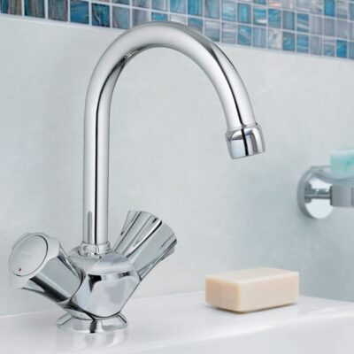 Grohe Costa wastafelkraan met trekstang afvoergarnituur chroom 21375001 6 Grohe Costa wastafelkraan met trekstang afvoergarnituur chroom 21375001 6