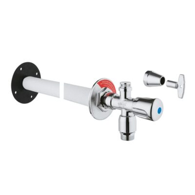 Grohe Eggemann hoekstopkraan met verlengstuk 1/2 aansluiting chroom 41206000 5