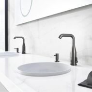 Grohe Essence E wastafelkraan met EcoJoy op batterijen hard hard graphite geborsteld 36445AL0