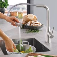 Grohe Essence eenhendel keukenmengkraan uittrekbaar draaibaar supersteel 30270DC0 Grohe Essence eenhendel keukenmengkraan uittrekbaar draaibaar supersteel 30270DC0
