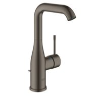 Grohe Essence wastafelkraan L-Size met EcoJoy met trekstang-afvoergarnituur hard hard graphite geborsteld 32628AL1 Grohe Essence wastafelkraan L-Size met EcoJoy met trekstang-afvoergarnituur hard hard graphite geborsteld 32628AL1
