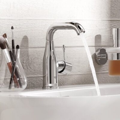Grohe Essence wastafelkraan M-Size met EcoJoy met trekstang-afvoergarnituur chroom 23462001 5