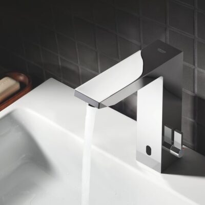 Grohe Eurocube E wastafelkraan met EcoJoy netstroom chroom 36440000 5