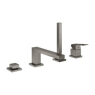 Grohe Eurocube eenhendel inbouw badrandkraan hard graphite geborsteld 19897AL1