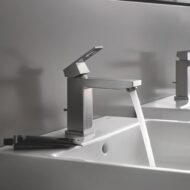 Grohe Eurocube wastafelkraan M-Size met EcoJoy met trekstang-afvoergarnituur supersteel 23445DC0