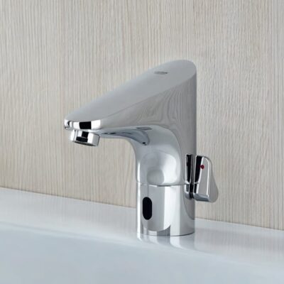 Grohe Europlus E wastafelkraan met EcoJoy batterij gedreven chroom 36207001 5 Grohe Europlus E wastafelkraan met EcoJoy batterij gedreven chroom 36207001 5