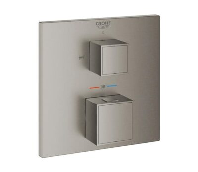 Grohe Grohtherm Cube inbouw bad thermostaatkraan 2 verbruikers hard graphite geborsteld 24155AL0 6