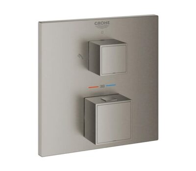 Grohe Grohtherm Cube thermostaat voor bad & douche 2 verbruikers hard graphite geborsteld 24154AL0 6