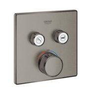 Grohe Grohtherm SmartControl thermostaat voor bad & douche 2 verbruikers hard graphite geborsteld 29124AL0