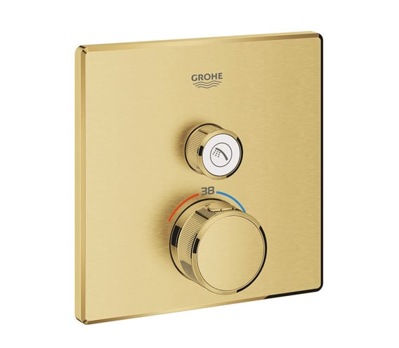 Grohe Grohtherm SmartControl thermostaat voor douche 1 verbruiker cool sunrise geborsteld 29123GN0 60
