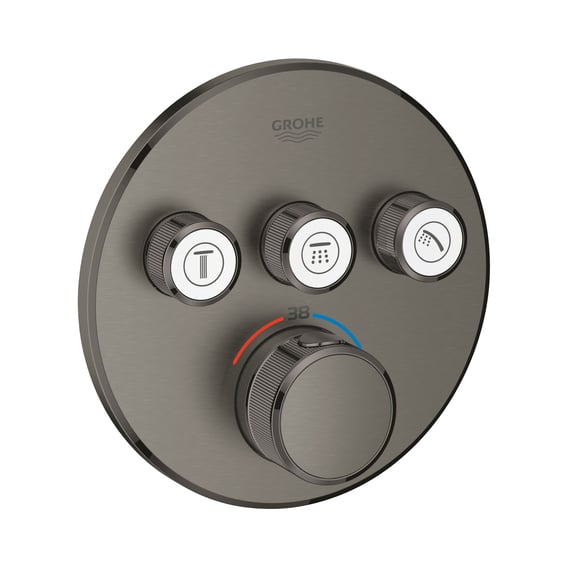 Grohe Grohtherm SmartControl thermostaat voor douche 3 verbruikers hard graphite geborsteld 29121AL0