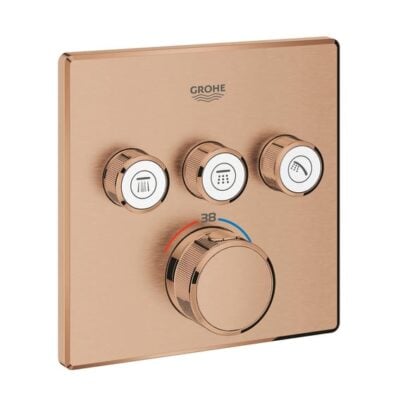 Grohe Grohtherm SmartControl thermostaat voor douche 3 verbruikers warm sunset geborsteld 29126DL0 4 Grohe Grohtherm SmartControl thermostaat voor douche 3 verbruikers warm sunset geborsteld 29126DL0 4