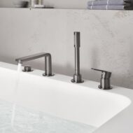 Grohe Lineare eenhendel inbouw badrandkraan hard graphite geborsteld 19577AL1