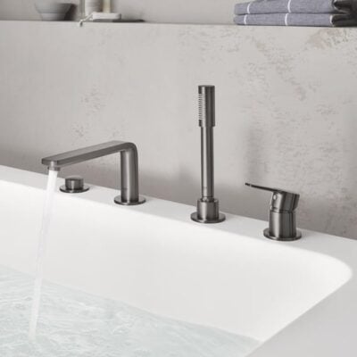 Grohe Lineare eenhendel inbouw badrandkraan hard graphite geborsteld 19577AL1 7