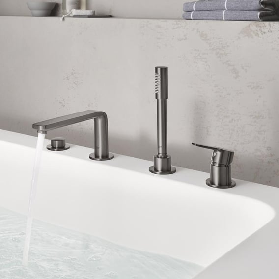 Grohe Lineare eenhendel inbouw badrandkraan hard graphite geborsteld 19577AL1 3 Grohe Lineare eenhendel inbouw badrandkraan hard graphite geborsteld 19577AL1 3