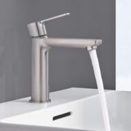 Grohe Lineare wastafelkraan S-Size met EcoJoy met afsluitbare afvoerplug push open supersteel 23106DC1 Grohe Lineare wastafelkraan S-Size met EcoJoy met afsluitbare afvoerplug push open supersteel 23106DC1