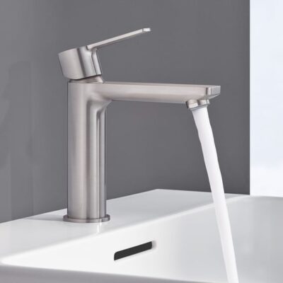 Grohe Lineare wastafelkraan S-Size met EcoJoy met afsluitbare afvoerplug push open supersteel 23106DC1 4 Grohe Lineare wastafelkraan S-Size met EcoJoy met afsluitbare afvoerplug push open supersteel 23106DC1 4