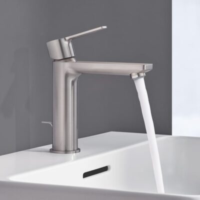 Grohe Lineare wastafelkraan S-Size met EcoJoy met trekstang-afvoergarnituur supersteel 32114DC1 5 Grohe Lineare wastafelkraan S-Size met EcoJoy met trekstang-afvoergarnituur supersteel 32114DC1 5