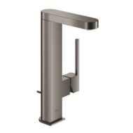Grohe Plus wastafelkraan L-Size met EcoJoy met trekstang-afvoergarnituur hard graphite geborsteld 23843AL3