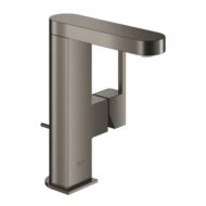 Grohe Plus wastafelkraan M-Size met EcoJoy met trekstang-afvoergarnituur hard hard graphite geborsteld 23871AL3