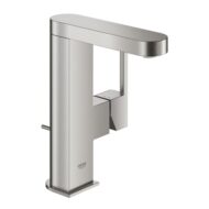 Grohe Plus wastafelkraan M-Size met EcoJoy met trekstang-afvoergarnituur supersteel 23871DC3
