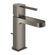Grohe Plus wastafelkraan S-Size met EcoJoy met trekstang-afvoergarnituur hard graphite geborsteld 32612AL3 46