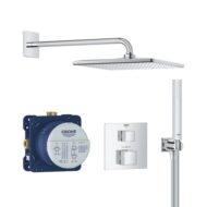 Grohe Precision Cube thermostatische inbouw regendoucheset 310 x 310 mm chroom 34879000 Grohe Precision Cube thermostatische inbouw regendoucheset 310 x 310 mm chroom 34879000