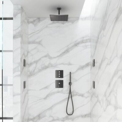 Grohe Rainshower Cube regendouchekopset 1 straalsoort 310 x 310 mm hard graphite 26566A00 6 Grohe Rainshower Cube regendouchekopset 1 straalsoort 310 x 310 mm hard graphite 26566A00 6