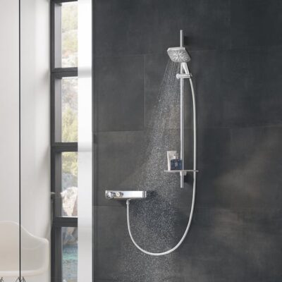Grohe Rainshower SmartActive Cube glijstangset met garnituur 3 straalsoorten 1000 mm chroom 26587000 11
