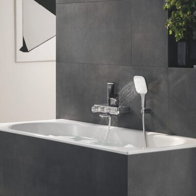 Grohe Rainshower SmartActive Cube handdoucheset zonder stang 3 straalsoorten moon white moon white 26589LS0 11 Grohe Rainshower SmartActive Cube handdoucheset zonder stang 3 straalsoorten moon white moon white 26589LS0 11