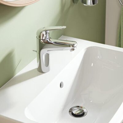 Grohe Swift wastafelkraan M-Size met EcoJoy met trekstang-afvoergarnituur chroom 24325001 9 Grohe Swift wastafelkraan M-Size met EcoJoy met trekstang-afvoergarnituur chroom 24325001 9