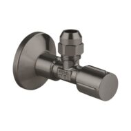Grohe Universeel hoekstopkraan met knelkoppeling 1/2 en 3/8 aansluiting hard graphite geborsteld 22037AL0