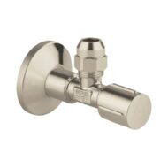 Grohe Universeel hoekstopkraan met knelkoppeling 1/2 en 3/8 aansluiting nikkel geborsteld 22037EN0