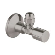 Grohe Universele hoekstopkraan met knelkoppeling 1/2 en 3/8 aansluiting supersteel 22037DC0