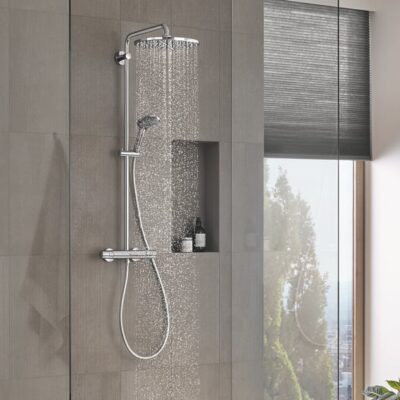 Grohe Vitalio Joy thermostatische opbouw regendoucheset met EcoJoy Ø310 mm chroom 26400001 11