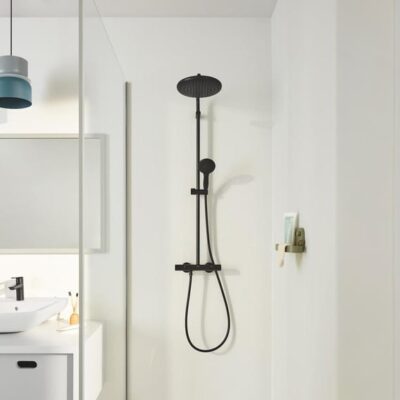 Grohe Vitalio Start System 250 thermostatische opbouw regendoucheset Ø250 mm mat-zwart 266782431 13