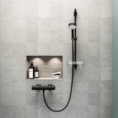 Hansa Basicjet glijstangset met garnituur 3 straalsoorten 960 mm mat-zwart 4467013333 10