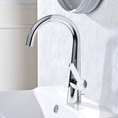 Hansa Designo Style wastafelkraan met trekstang afvoergarnituur chroom 51032293 6 Hansa Designo Style wastafelkraan met trekstang afvoergarnituur chroom 51032293 6