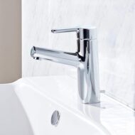 Hansa Designo Style wastafelkraan met trekstang afvoergarnituur chroom 51712283