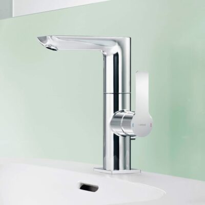 Hansa Ligna wastafelkraan met trekstang-afvoergarnituur chroom 55302203 6 Hansa Ligna wastafelkraan met trekstang-afvoergarnituur chroom 55302203 6