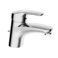 Hansa Mix wastafelkraan met trekstang-afvoergarnituur chroom 109218300006