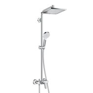 Hansgrohe Crometta E eengreeps opbouw regendoucheset 240 x 240 mm chroom 27284000