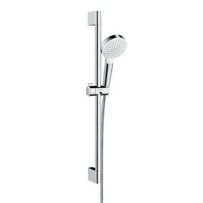 Hansgrohe Crometta glijstangset met garnituur 1 straalsoort 669 mm chroom wit 26554400 5