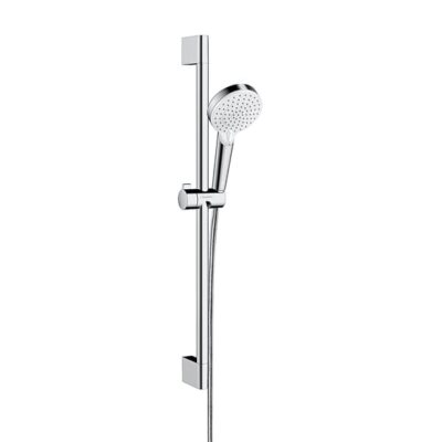 Hansgrohe Crometta glijstangset met garnituur 2 straalsoorten 669 mm chroom wit 26534400 6