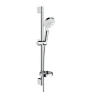 Hansgrohe Crometta glijstangset met garnituur 2 straalsoorten 669 mm chroom wit 26553400